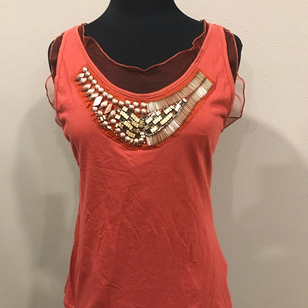 Jeweled tank top